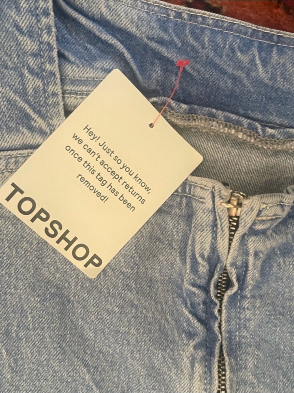 Brand New Topshop Denim dropped Waist Midi Dress Size 6 - Picture 7 of 8